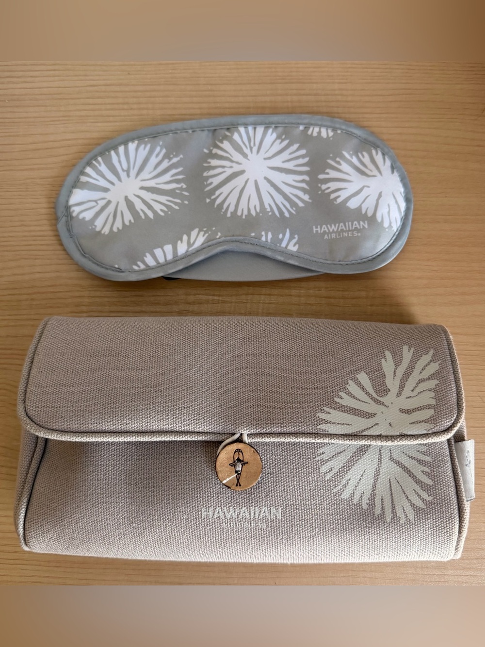 Hawaiian Airlines x Kealopiko ʻĒkaha Amenity Kit Bag & Eye Mask First Class